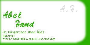 abel hand business card